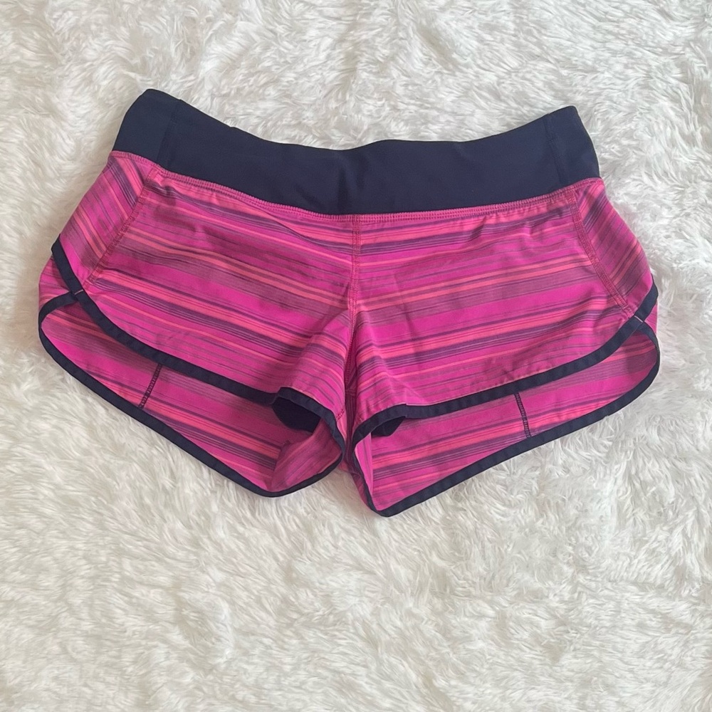 lululemon athletica Pink and Black Athletic Shorts